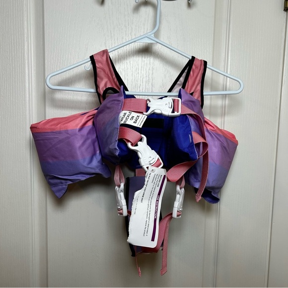 Swim Vest Life Jacket Kids Ages 3-6 Girls, Toddler Floaties pink flamingo NEW - Picture 2 of 6